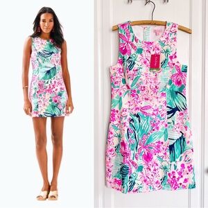 Lilly Pulitzer Pink and Green Floral Mini Dress